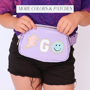 Personalized Chenille Patch Fanny Pack  Custom Kids Waist Bag