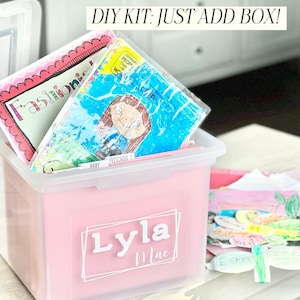 マイルストーントートデカール ベビーマイルストーントートキット DIY 学年ファイルボックス 子供用マイルストーントートボックス DIY 子供用マイルストーンキット DIY メモリーボックスラベル