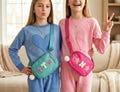 Personalized Chenille Patch Fanny Pack Nylon Crossbody Bag Kid Gift Custom Cross Body Bag Young Girl Gift 8 Year Old Girl Purse with Patches