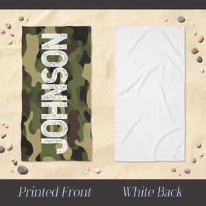 Beach Towel With Name Summer Present Boy Bath Wrap Personalized Name Gift Custom Summer Camp Birthday Favor Pool Party Gift for Little Boy image 10