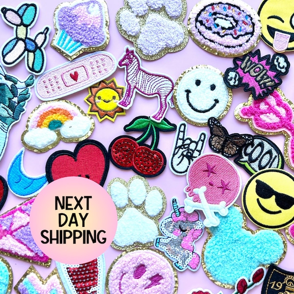 Mystery Patch Bundle for Jacket DIY Project Sequin Patches for Hat Patch for Travel Bag Chenille Patch Grab Bag Kid Mixed Patch Embroidered