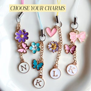 Llavero personalizado para teléfono, regalo personalizado para un amigo, regalo de cumpleaños, idea de regalo para el mejor amigo, cadena de accesorios para teléfono, nombre personalizado y letra.