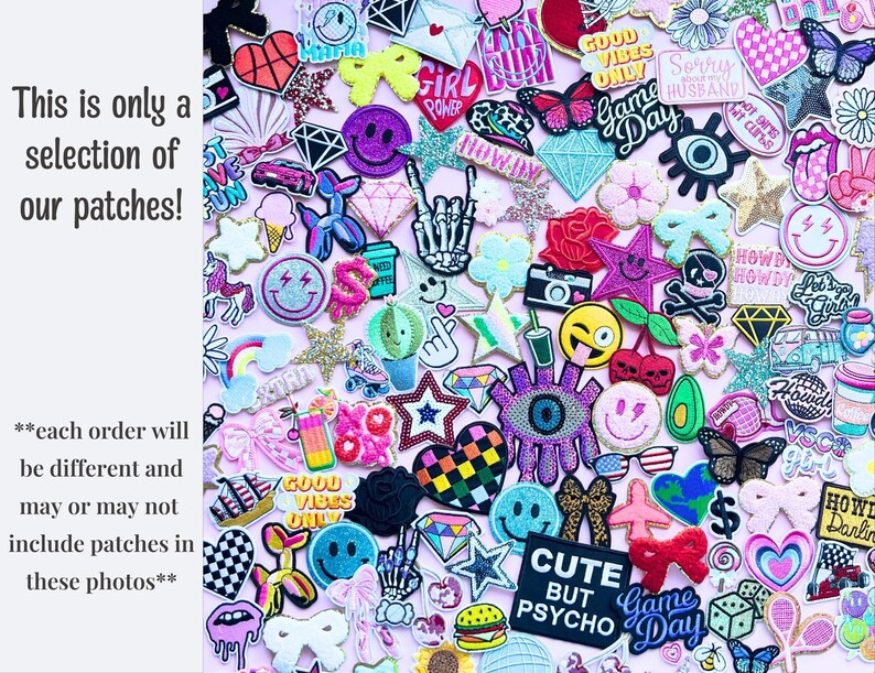 Whimsy Patch Ideas Trendy Iron-on Patches for Hat Bar DIY Bachelorette Party Favors for ...