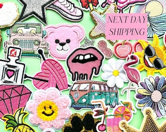 Iron On Patch Bulk Bundle Patches for Jacket Patch Wholesale Lot Patches for Hat Patches Mystery Box Patch Variety for Kids Random Lot Patch