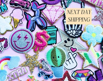 Mystery Patch Bundle of Patches for Hat Patches Cute Kids Patches Assorted Chenille Patches Iron On Bulk Patch for DIY Patch Party for Girl