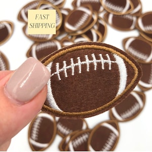 Embroidered Football Patch Iron-On Appliqué for Game Day Outfit for Football Team Mom Gift Idea for Football Player Backpack Craft Boy Patch