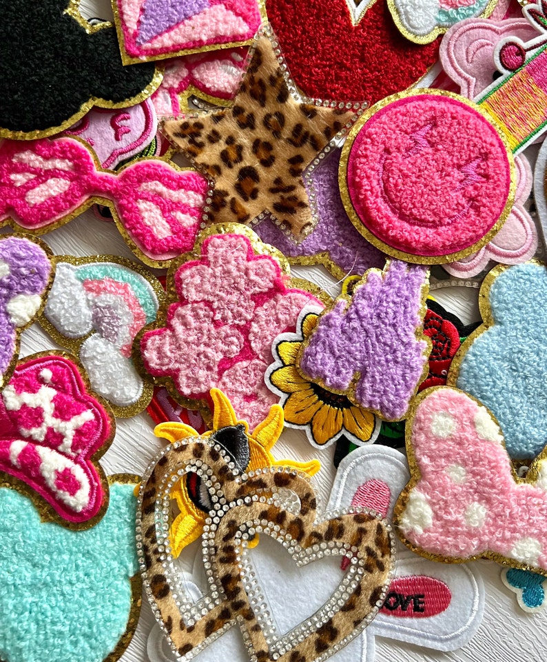 Mystery Patch Bundle for Jacket DIY Project Sequin Patches for Hat Patch for Travel Bag Chenille Patch Grab Bag Kid Mixed Patch Embroidered image 8