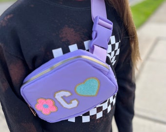 Personalized Belt Bag Girl Birthday Gift Custom Fanny Pack Gift for Girl Toddler Purse Christmas Present Tween Customized Letter Patch Bag