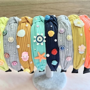Girls Knot Headband with Charms: Custom Toddler Hair Accessory