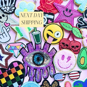 Surprise Patch Bundle: Embroidered & Sequin Iron-On Patches for Kids