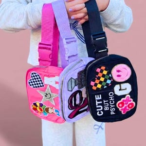 Mini Belt Bag Personalized Patch Belt Bag Girls Custom Half Birthday Gift for 10th Birthday Girl Present for Kindergartener Gift from Aunt