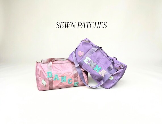 Personalized Kids Duffle Bag Custom Name Patch Duffel Girls Gift for Birthday Personalized Weekender Bag Customized Gift for Niece from Aunt