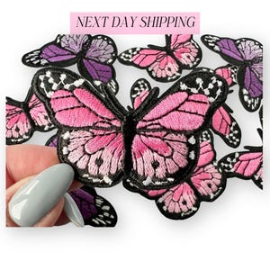 Embroidered Butterfly Patch Iron-On Sew-On DIY Applique