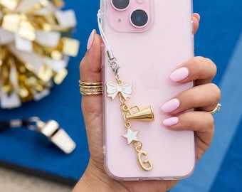 Personalized Phone Charm for Cheer Coach Gift Custom Cheerleader Gift for Cheer Mom Spirit Wear Cheerleader Jewelry Charm Gift Cheer Team