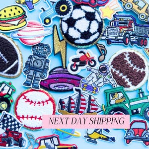 Boy Patches Bundle Iron On Sports Patches for Kid Craft Kit DIY Patches Dinosaur Iron On Backpack Patch for Boy Clothing Kid Iron On Patches