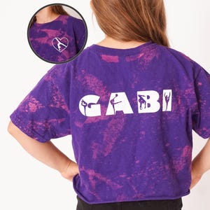 Personalized Gymnastics Shirt: Bleach Tie-Dye, Custom Name
