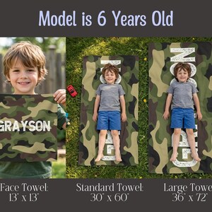 Beach Towel With Name Summer Present Boy Bath Wrap Personalized Name Gift Custom Summer Camp Birthday Favor Pool Party Gift for Little Boy image 7