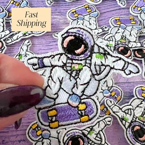 Astronaut Patch Iron On Space Patch Small White Patch for Clothing Patch for Boys Skateboard Patch for Backpack Patch Kid Outer Space Patch