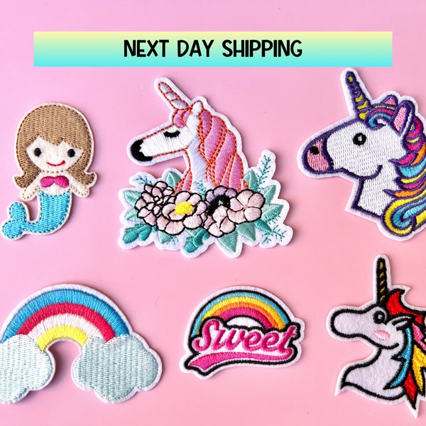 Unicorn Patch for Girl Jean Jacket Patches for Girly Patch Iron On Cute Patch for Backpack Rainbow Patch for Toddler Colorful Patch for Hat