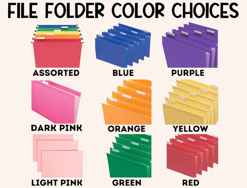 file folder color choices