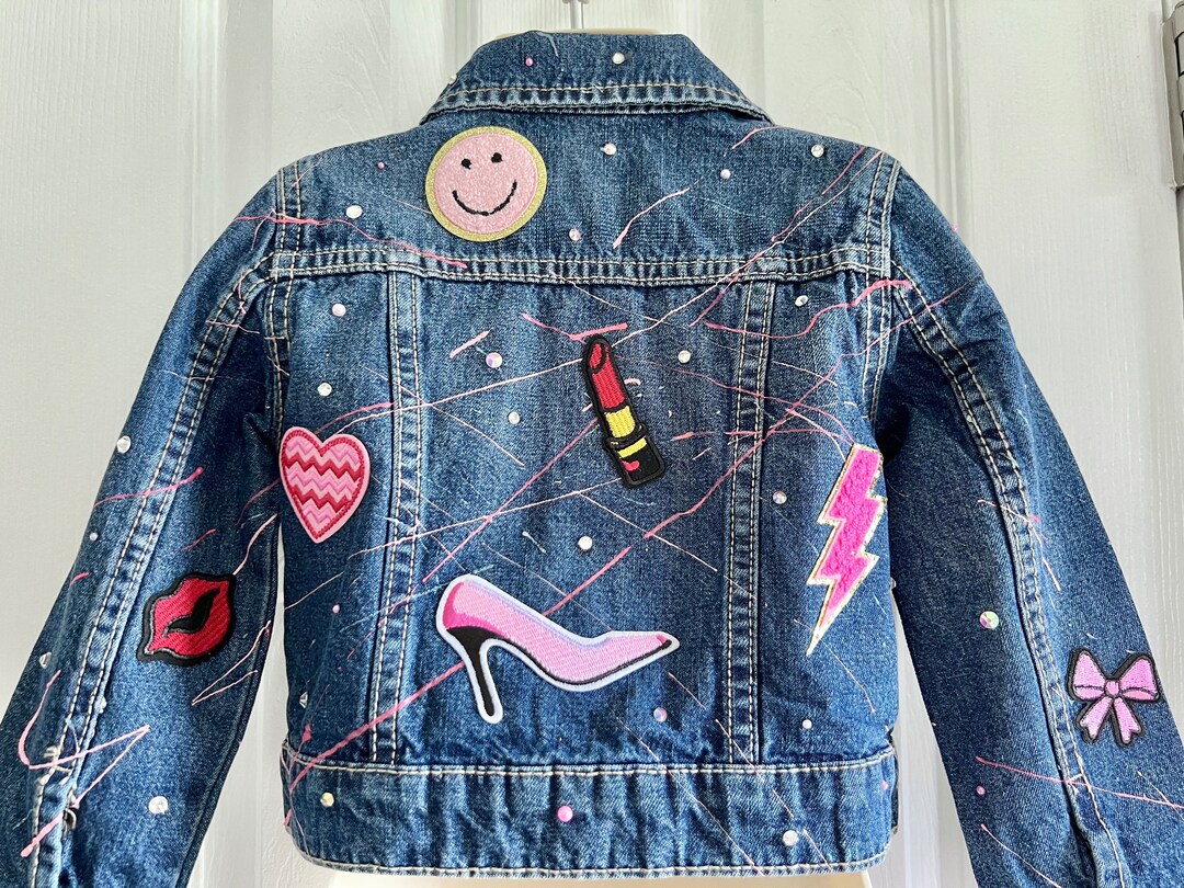 Custom Painted Denim Jackets for Girl Custom Jean Jackets Kids Custom ...