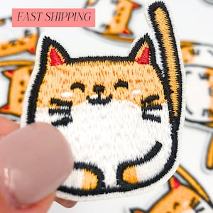 Kawaii Cat Iron-On Embroidered Patch DIY Backpack Jacket Applique