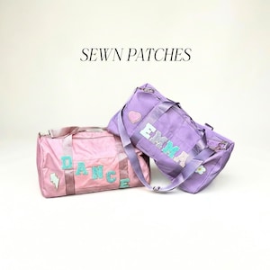 Personalized Kids Duffle Bag Custom Name Patch Duffel Girls Gift for Birthday Personalized Weekender Bag Customized Gift for Niece from Aunt