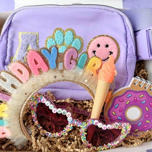 Birthday Gift Box Tween Girls Crossbody Purse Custom Gift Set Birthday Girl Present Personalized Belt Bag Gift for Daughter Birthday Gift