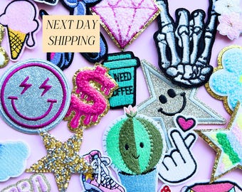 Mystery Patch Bundle of Patches for Hat Patches Cute Kids Patches Assorted Chenille Patches Iron On Bulk Patch for DIY Patch Party for Girl