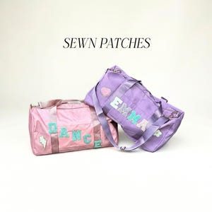 Personalized Kids Duffle Bag Custom Name Patch Duffel Girls Gift for Birthday Personalized Weekender Bag Customized Gift for Niece from Aunt