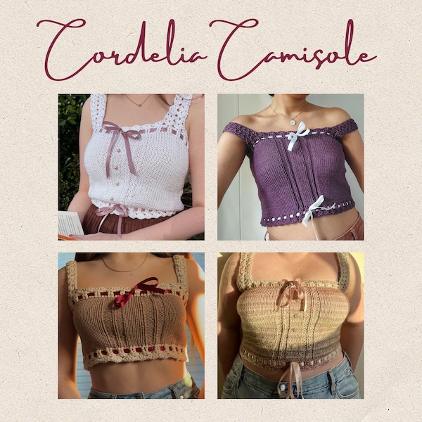 Cordelia Camisole - Knit and Crochet Pattern Top