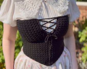 Briar Bodice Pattern - Crochet Crop Top Corset Pattern