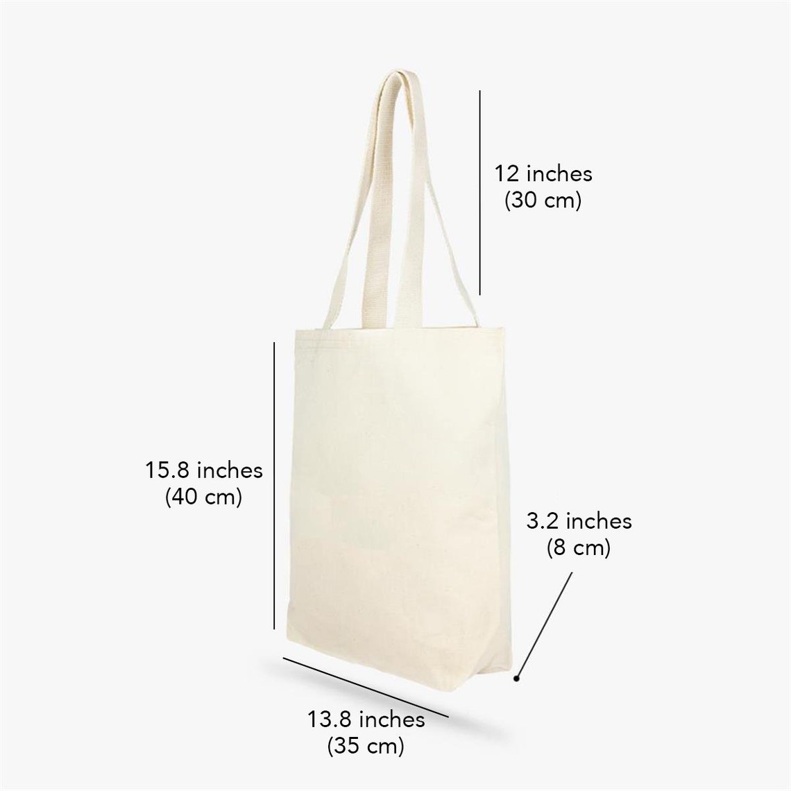 Embroidered Custom Arabic Letter Canvas Tote Bag Personalized Tote Bag