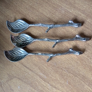 Vintage demitasse spoon sets choose your set, leaf and floral theme