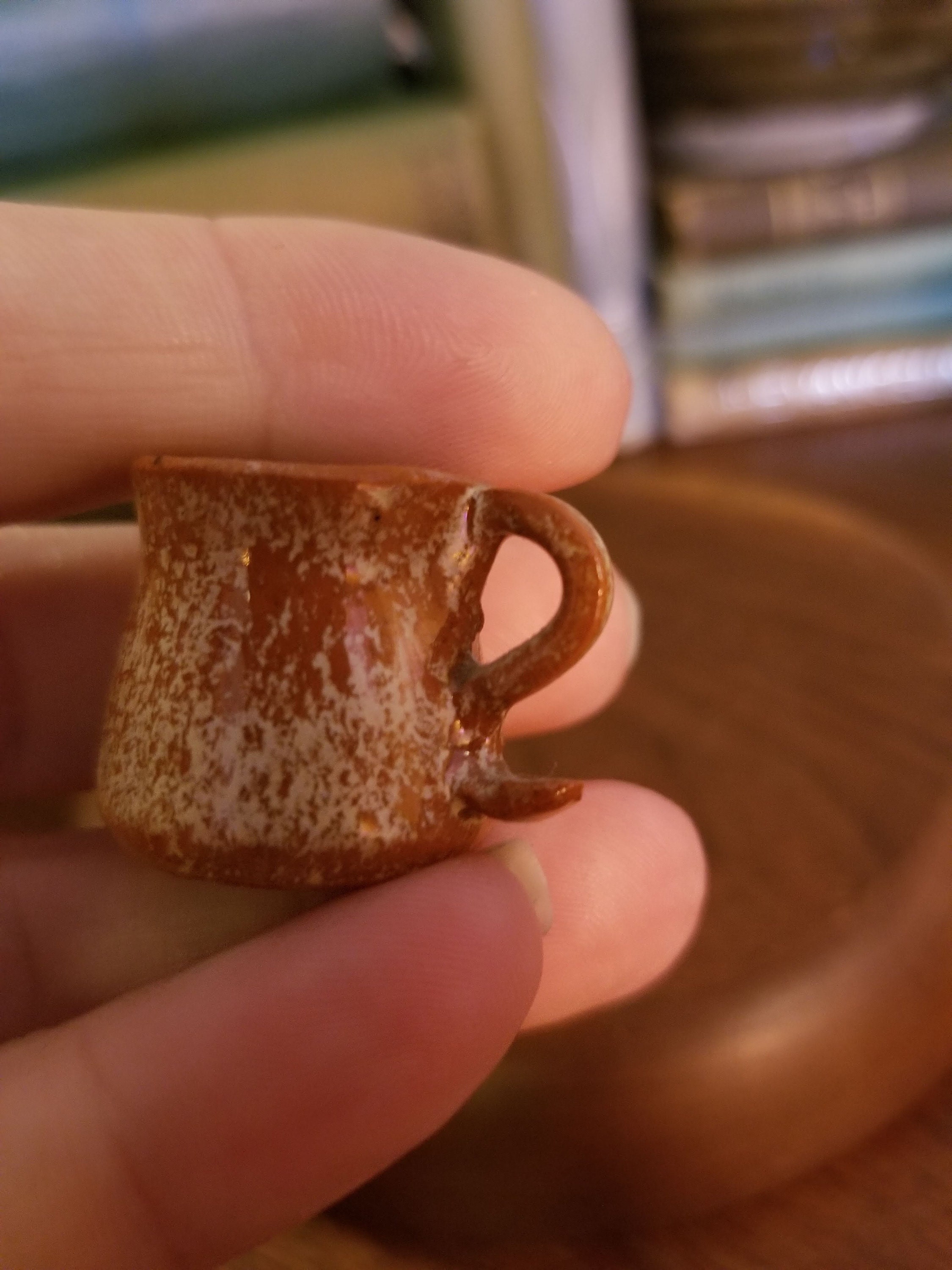 Vintage Miniature Pottery Pitcher and Bowl in Terracotta and Etsy