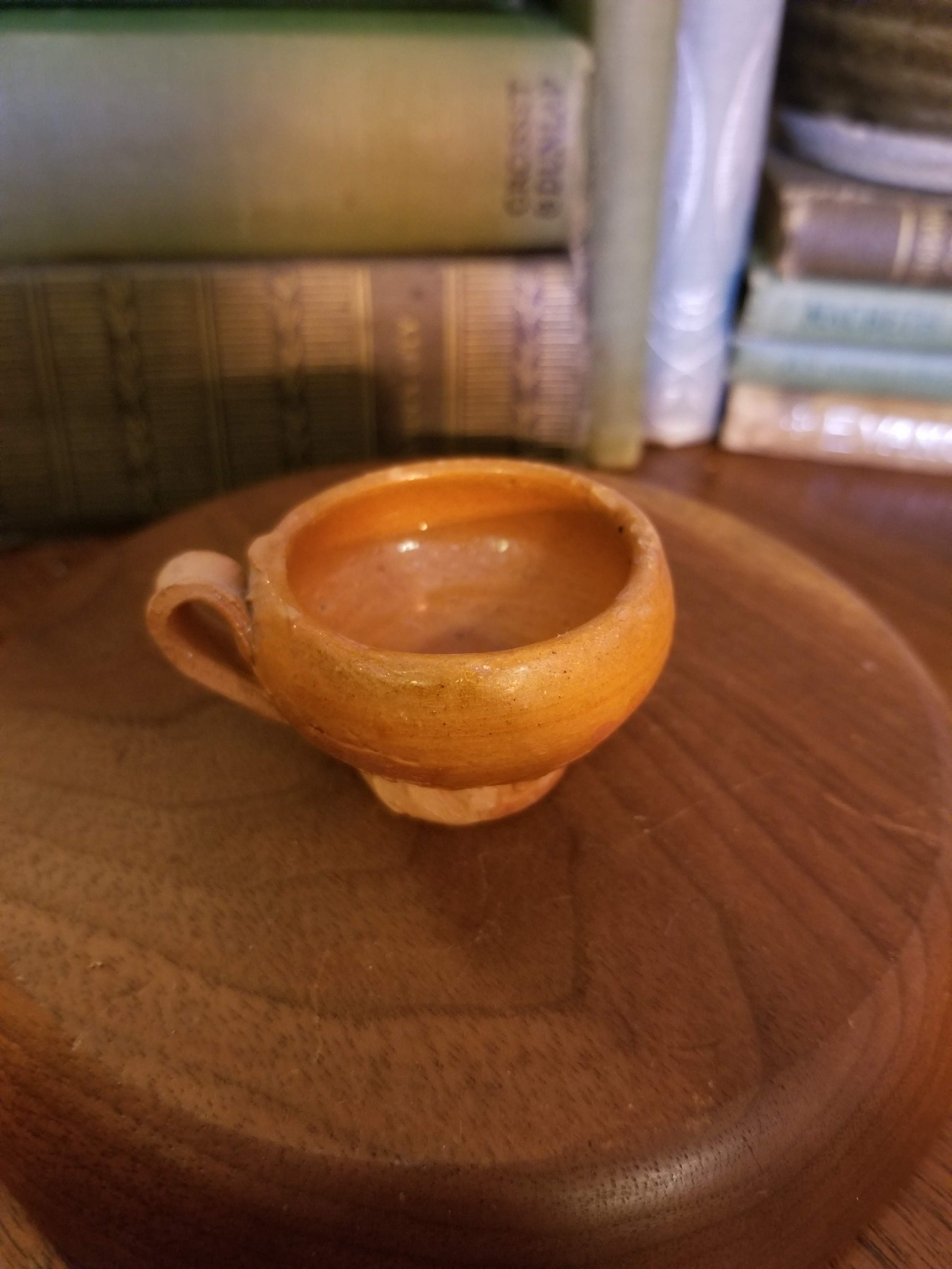 Vintage Miniature Pottery Pitcher and Bowl in Terracotta and Etsy