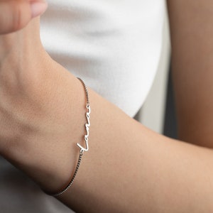 Custom Name Bracelet, Box Chain Name Bracelet, Nameplate Bracelet, Thick Chain Name Bracelet, Name Bracelet Jewelry, Christmas Gift