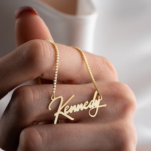 Name Necklace Sterling Silver, Name Necklace Gold, Name Necklace For Kids, Name Necklace for Little Girl, Name Necklace for Best Gift