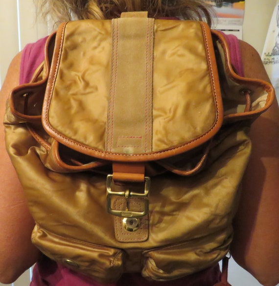Coach nylon backpack online