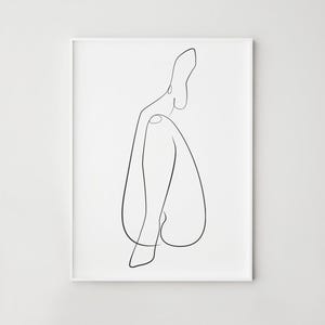 Printable woman legs line art, Bathroom wall art, Woman one line drawing, Female figure print, Bedroom wall decor, DIGITAL DOWNLOAD