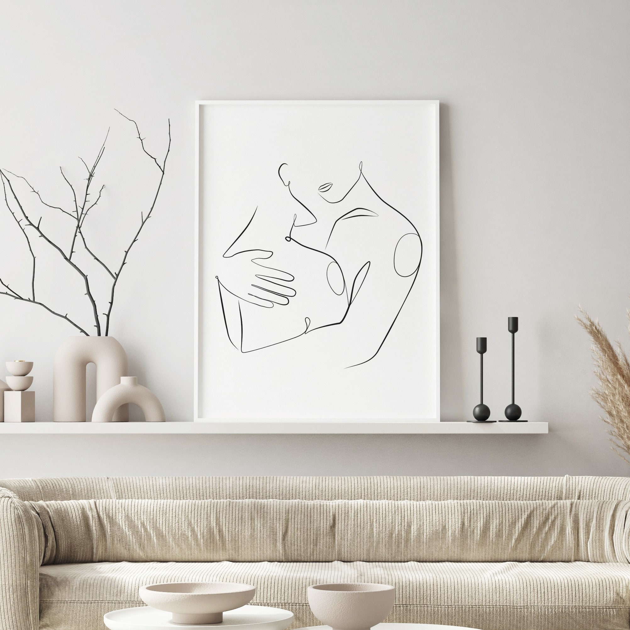 VALICLUD 2er Set Minimalistische Schwarze & Weiße Schwanenpaar Figuren – Stilvolle Keramik Wohnzimmer Deko