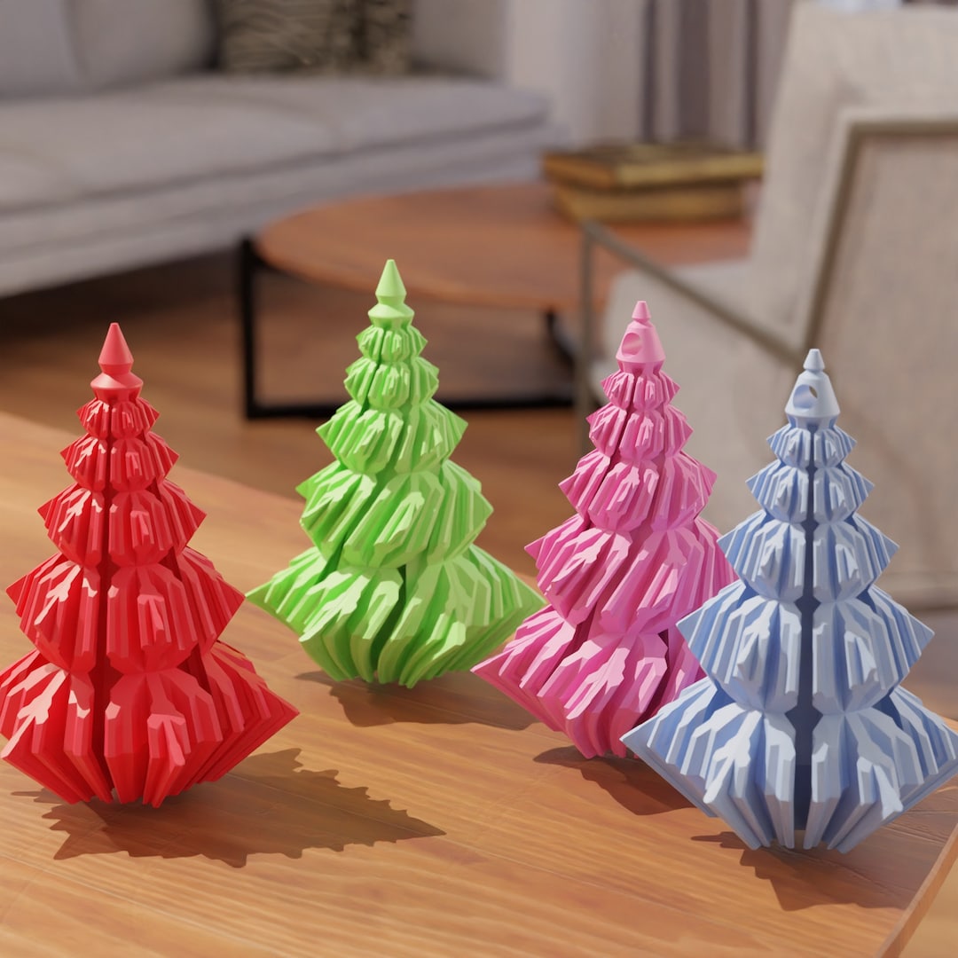 3D Christmas Tree Ready to Print Christmas STL 3D Printed Decor