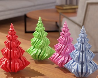 3D-kerstboom | Klaar om af te drukken | Kerst STL | 3D-geprint decor | 3D-printen 3D-model STL | Woondecoratie | Boomdecor | Voor Kerstmis