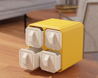 Sotrage Crate Modular Drawer System Crate Mini Container STL File -3D Print for Office -Stackable - STL file -Digital file -Storage Crate