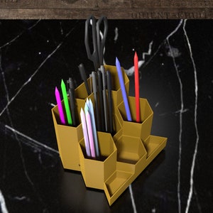 Pen Holder STL file - 3D Printed Pen Holder - Office decoration - Table decor - Desk Organizer - Office decor - 3D model stl
