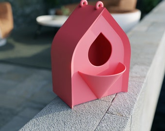 Birdhouse STL Files, Birdhouse 3D Print Files, Bungalow 3D Print Files, 3D House, Birdhouse STL Files 3D Printed Bird House Bird Feeder