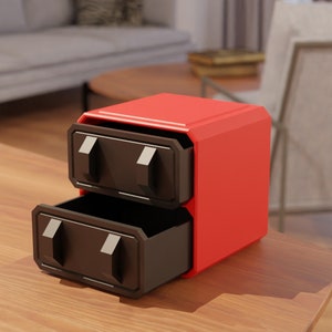Sotrage Crate Modular Drawer System Crate Mini Container STL File -3D Print for Office -Stackable - STL file -Digital file -Storage Crate