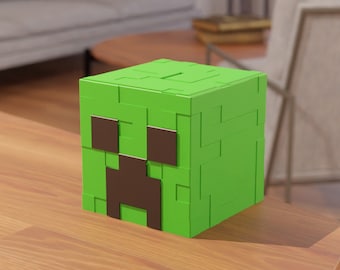 Creeper Head Piggy Bank Minecraft Toy | Piggy Bank | Money Bank | Money Box Stl | Coin Bank | Stl Files For 3D Printers | Gifts for Kids |