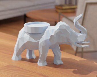 Elephant Candle holder 3D Print STL File For 3D Printers | TABLE DECORATION 3d printed- Home decor - Home decoration