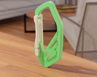 Strong Flex Door Carabiner Stl - Key Chain - Carabiner Tool - Hooks - rock climbing equipment climbing - Stl Files, 3d Printing